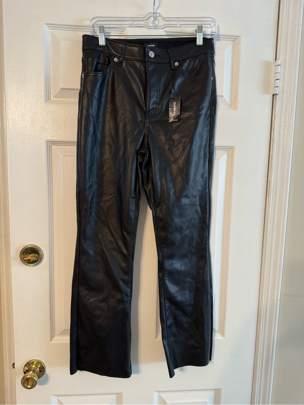 Express Black Faux Leather Pants with Tag